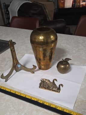 Bundle Brass Vase - Apple trinket , Keyholder And Photo Holder/Easel
